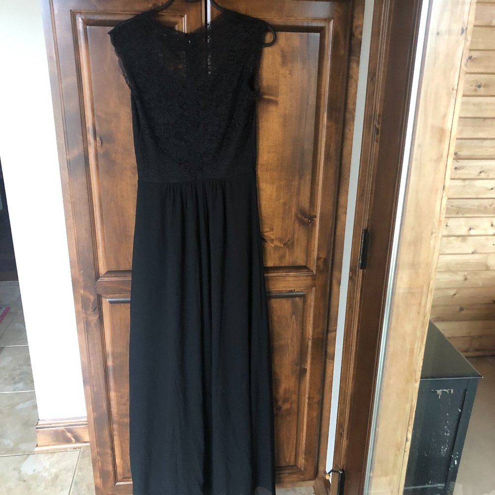 Miusol Black long elegant dress